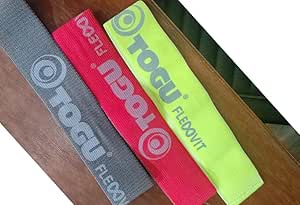 توجو، عصابات رأس رياضية، مجموعة من ٣ قطع، رمادي وأحمر وأصفر